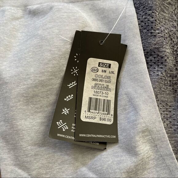 NWT Central Park Active Blue & Gray Ombré Leggings XS/S - Picture 2 of 5